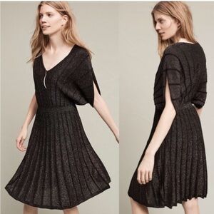 Anthropologie Knitted & Knotted Shimmer Gallivant Metallic Dress Size Small